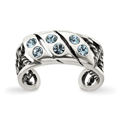 Sterling silver crystal ring