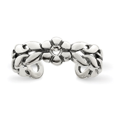 Sterling silver crystal ring