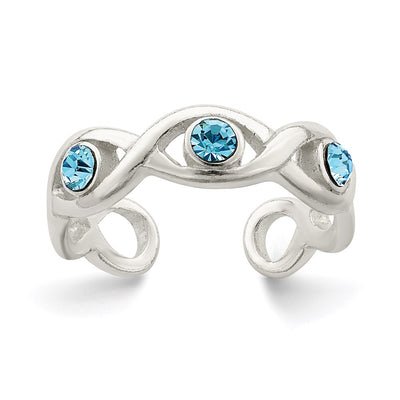 Sterling silver crystal ring