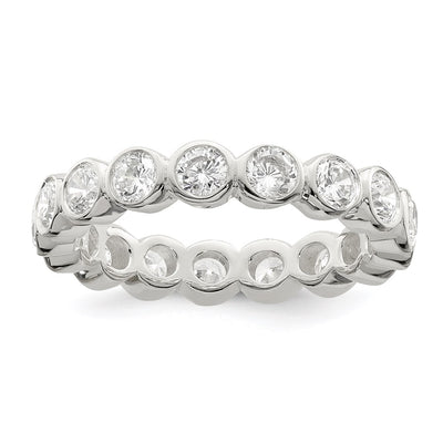 Sterling silver cubic zirconia band