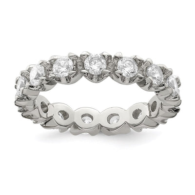 Sterling silver cubic zirconia ring