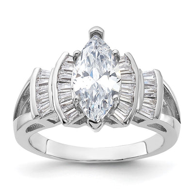 Sterling silver cubic zirconia ring