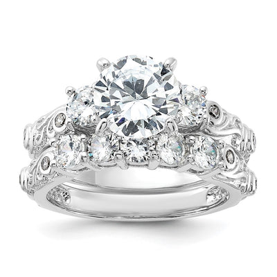 Sterling silver cubic zirconia ring