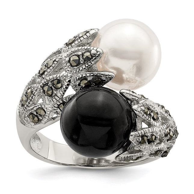 Sterling silver marcasite ring