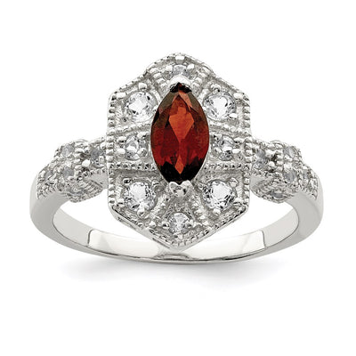 Sterling silver cubic zirconia ring