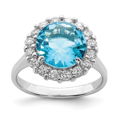 Sterling silver cubic zirconia ring
