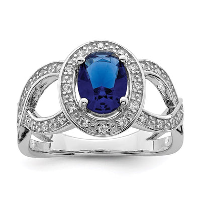 Sterling silver cubic zirconia ring