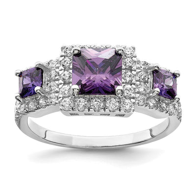 Sterling silver cubic zirconia ring