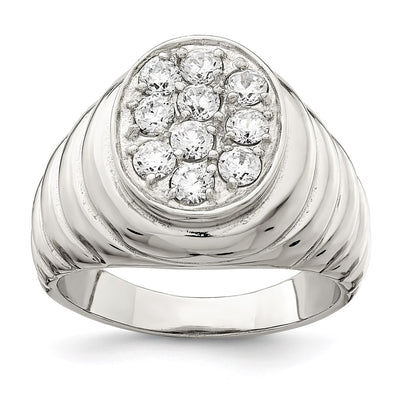 Sterling silver cubic zirconia ring