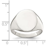 Sterling Silver Closed Back Signet Ring view