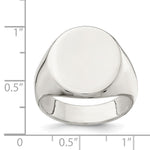 Sterling Silver Closed Back Signet Ring view