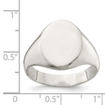 Sterling Silver Closed Back Signet Ring view