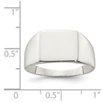 Sterling Silver Closed Back Signet Ring view