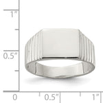 Sterling Silver Open Back Signet Ring view
