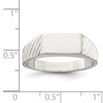 Sterling Silver Open Back Signet Ring view