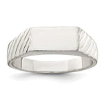 Sterling Silver Open Back Signet Ring view