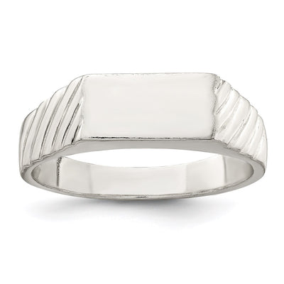 Sterling Silver Open Back Signet Ring