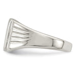 Sterling Silver Open Back Signet Ring view