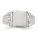 Sterling Silver Open Back Signet Ring view