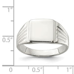 Sterling Silver Open Back Signet Ring view