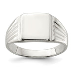 Sterling Silver Open Back Signet Ring view