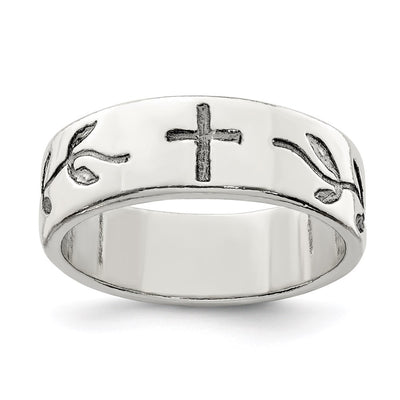 Sterling silver cross ring