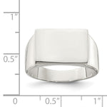 Sterling Silver Closed Back Signet Ring view