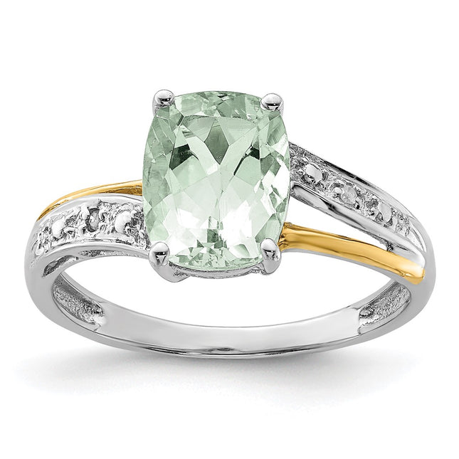 Sterling silver diamond ring