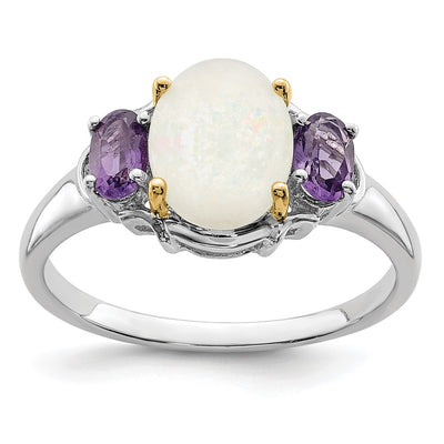 Sterling silver amethyst ring