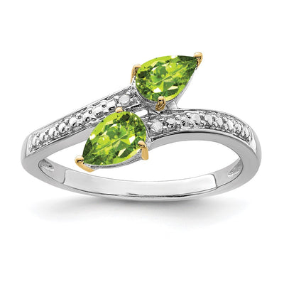 Sterling silver diamond ring