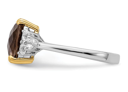 Silver/14k Two-Tone Rings Style QR2628 - Classique Jewelry Inc.