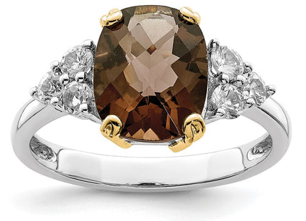 Silver/14k Two-Tone Rings Style QR2628 - Classique Jewelry Inc.