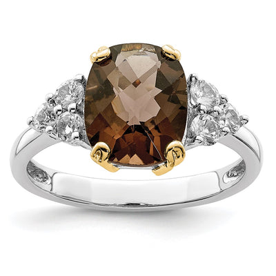 Sterling silver quartz ring