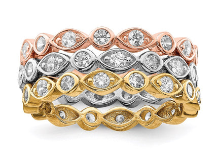 Sterling Silver Rings Style QR2728 - Classique Jewelry Inc.