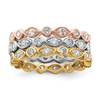 Sterling silver cubic zirconia ring