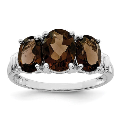 Sterling silver diamond ring