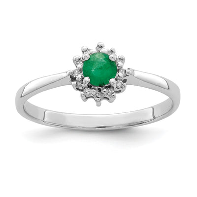 Sterling silver diamond ring