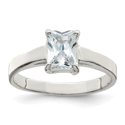 Sterling silver cubic zirconia ring