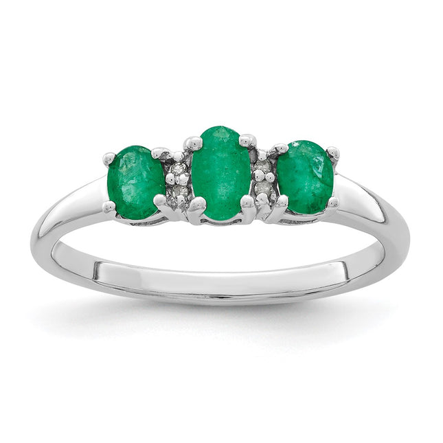 Sterling silver diamond ring