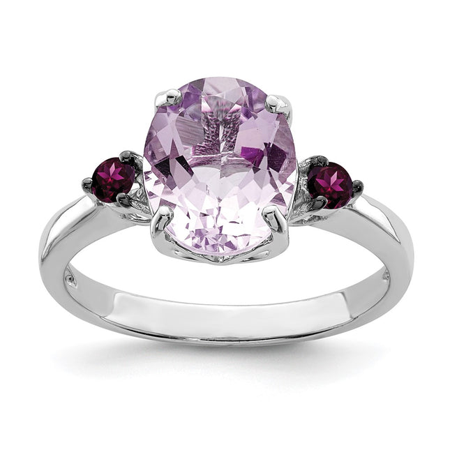 Sterling silver quartz ring