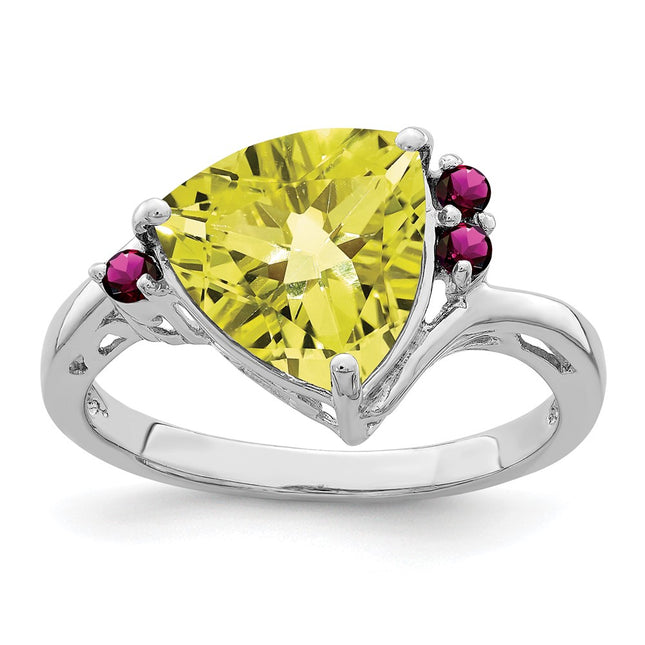 Sterling silver quartz ring