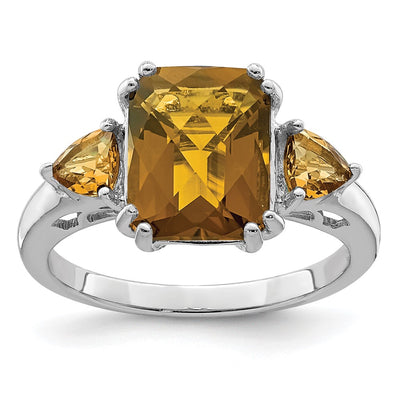 Sterling silver quartz ring
