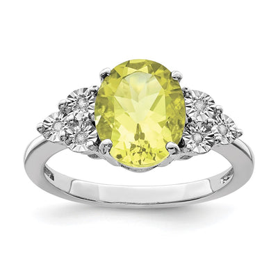 Sterling silver quartz ring
