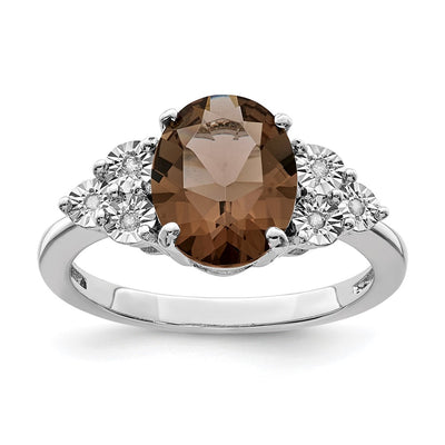 Sterling silver quartz ring