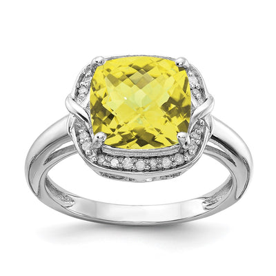 Sterling silver quartz ring