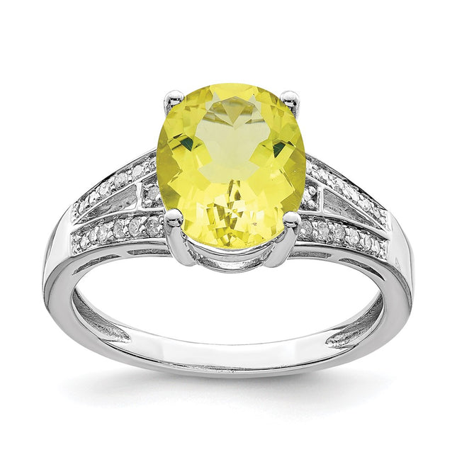 Sterling silver quartz ring