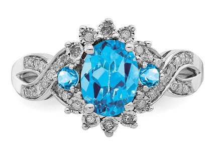 Sterling Silver Rings Style QR3045BT - Classique Jewelry Inc.