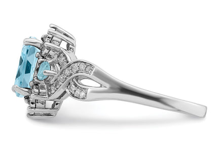 Sterling Silver Rings Style QR3045LSBT - Classique Jewelry Inc.
