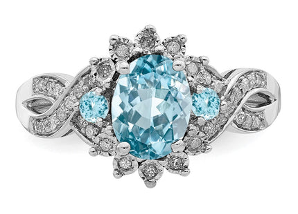 Sterling Silver Rings Style QR3045LSBT - Classique Jewelry Inc.