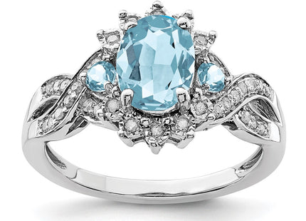 Sterling Silver Rings Style QR3045LSBT - Classique Jewelry Inc.